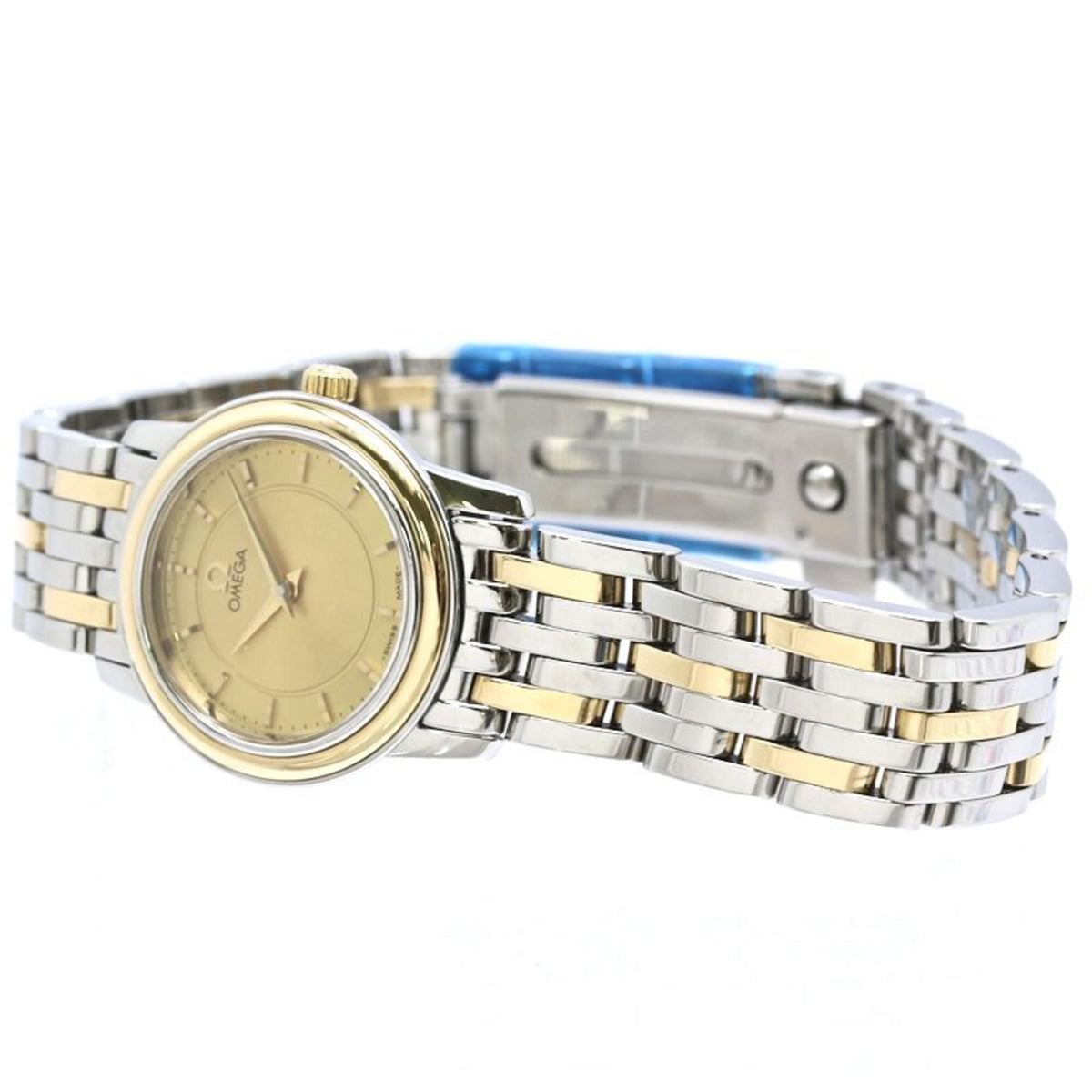 Pre-Owned OMEGA De Ville Prestige 4370.11.00 Women's Watch, Stainless Steel x 18K Yellow Gold,...