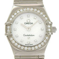 Pre-Owned Omega Constellation Mini My Choice 1165 76 Mother-of-Pearl Dial 18K White...