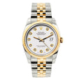 Pre-Owned Rolex Datejust 36mm White Dial Two-Tone Yellow Gold and Stainless Steel Bracelet Watch
