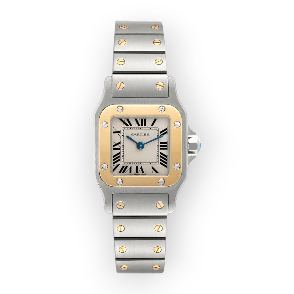 Pre-Owned Cartier Santos Galbee Small W20012C4 Steel Yellow Gold Ladies Watch
