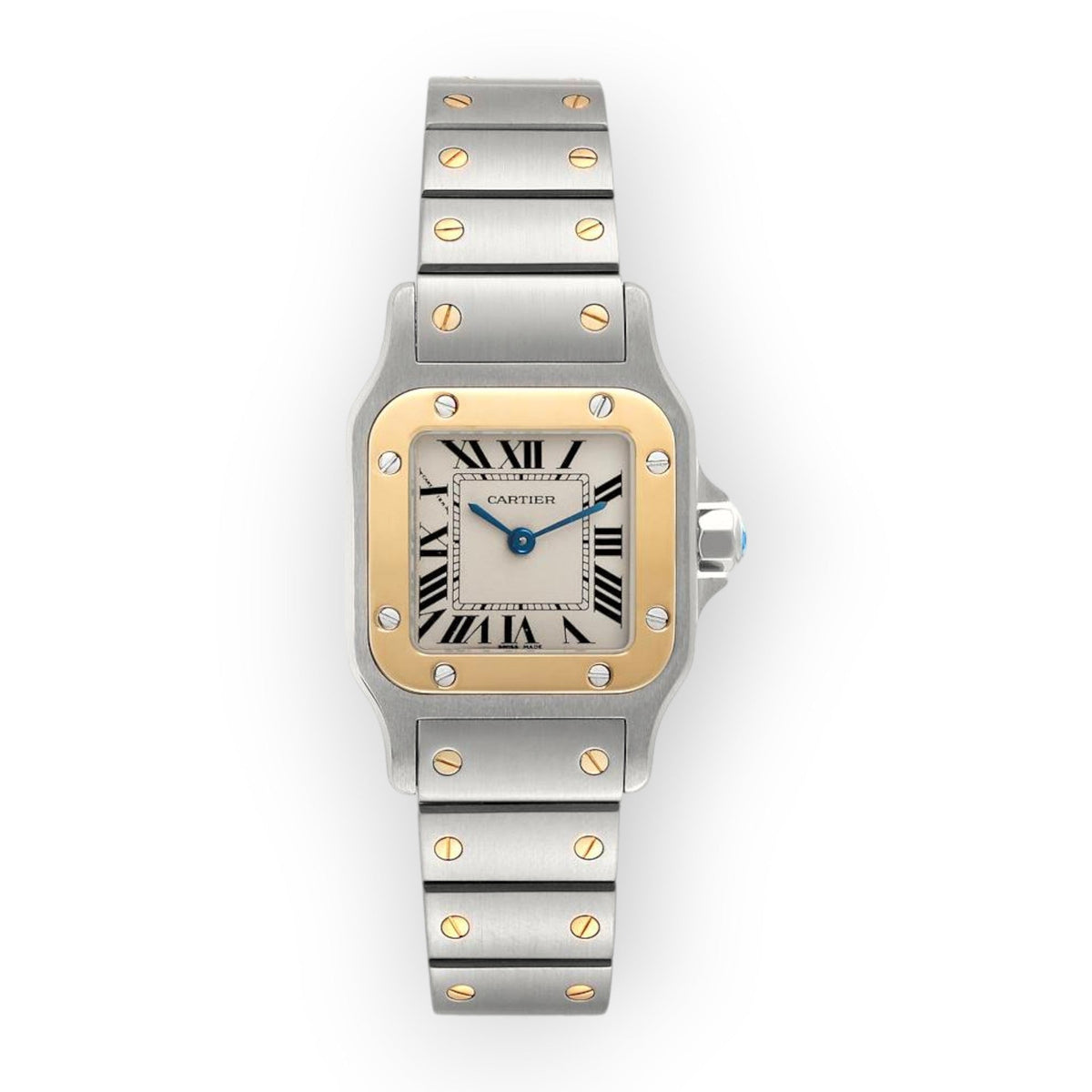 Pre-Owned Cartier Santos Galbee Small W20012C4 Steel Yellow Gold Ladies Watch