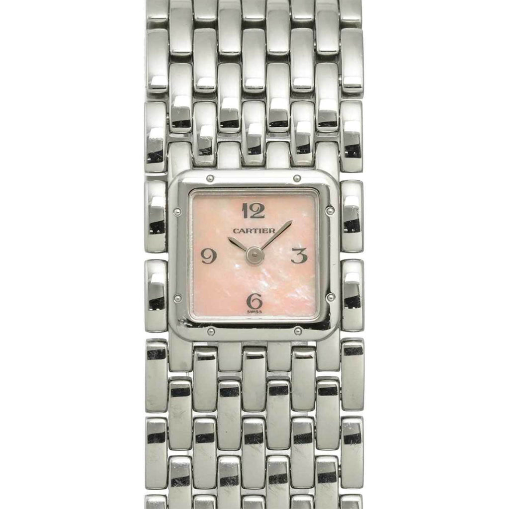 Pre-Owned Cartier Panthère Ruban W61003T9 Women's Watch Pink Shell Quartz