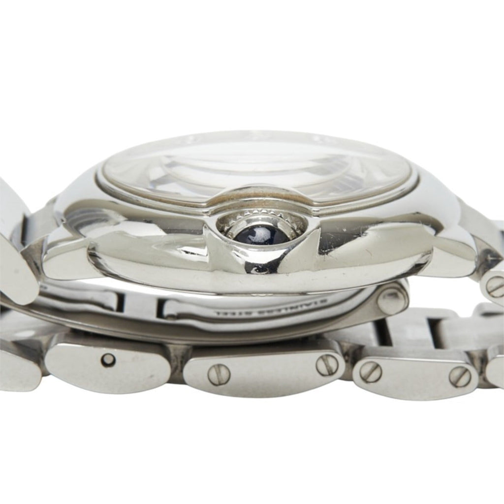 Pre-Owned Cartier Ballon Bleu SM de 11-Diamond Quartz Watch, Silver Dial, Stainless Steel,...