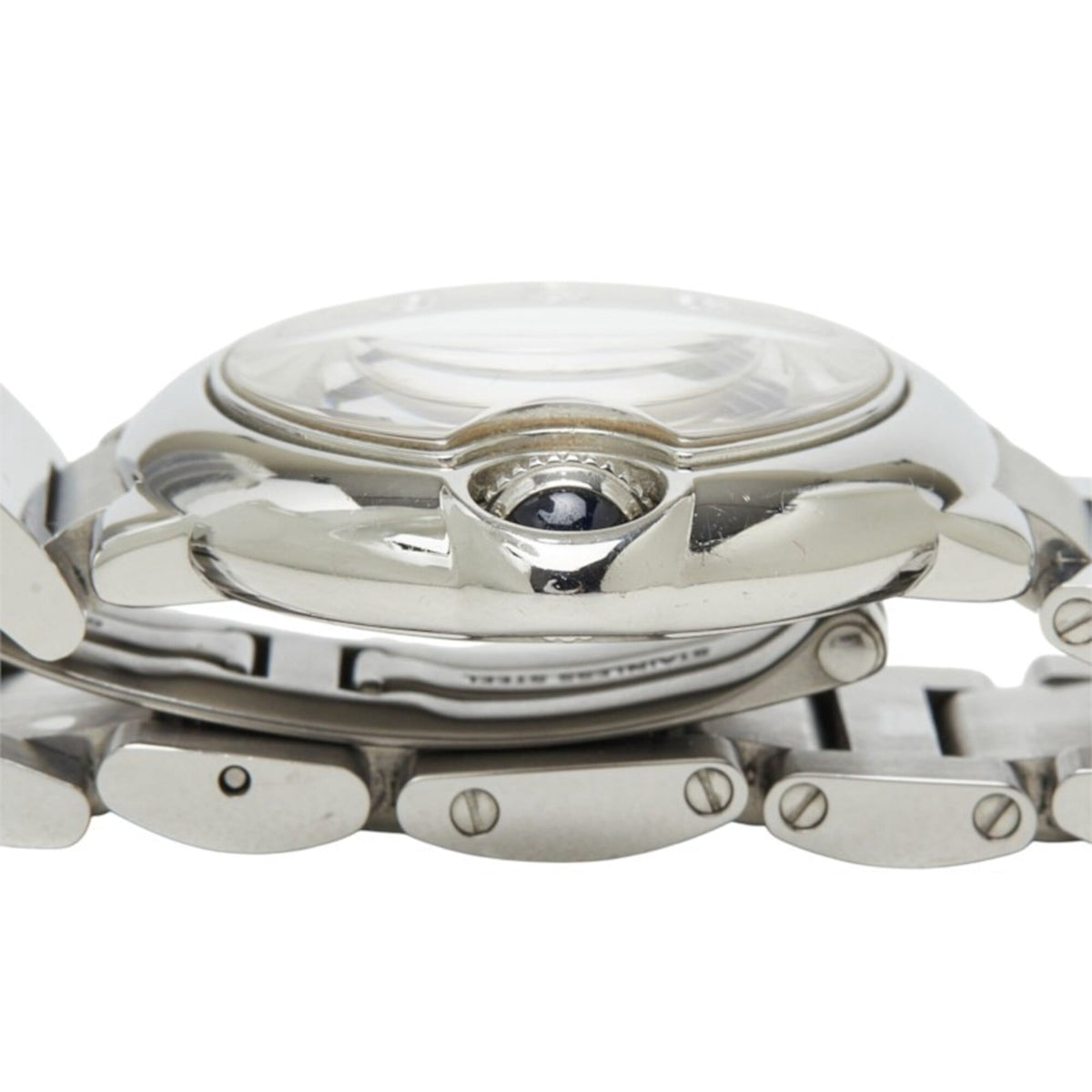 Pre-Owned Cartier Ballon Bleu SM de 11-Diamond Quartz Watch, Silver Dial, Stainless Steel,...