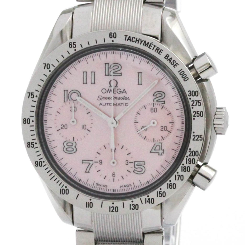 Pre-Owned OMEGA Speedmaster Automatic Pink MOP Dial Steel Watch 3502.78 Polished