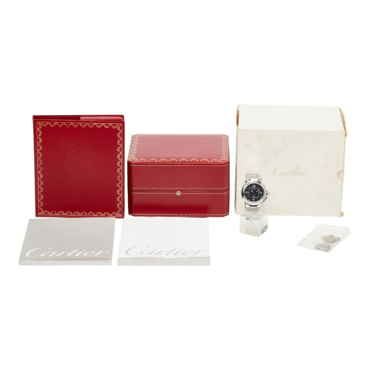 Pre-Owned Cartier Pasha C Big Date Watch W31053M7 Automatic (with manual winding) Black Dial...