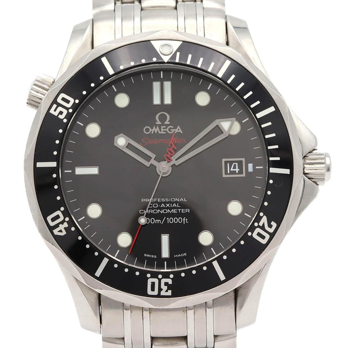 Pre-Owned Omega Seamaster Professional 007 Limited 212.30.41.20.01.001 Stainless Steel...