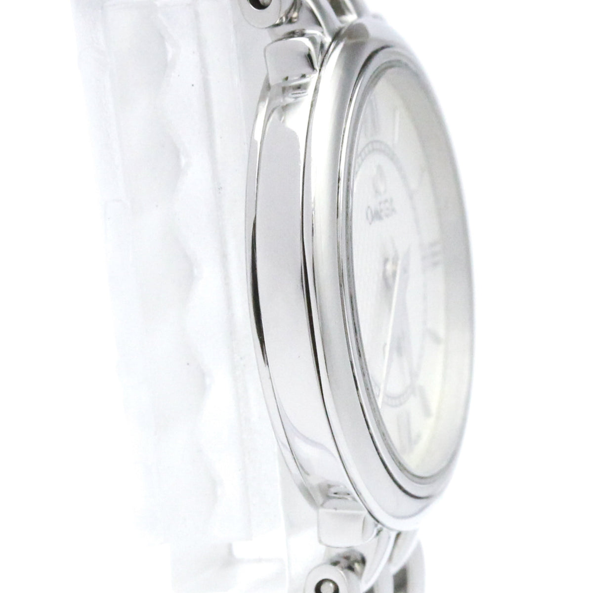 Pre-Owned OMEGA De Ville Stainless Steel Quartz Ladies Watch 7574.31 Polished