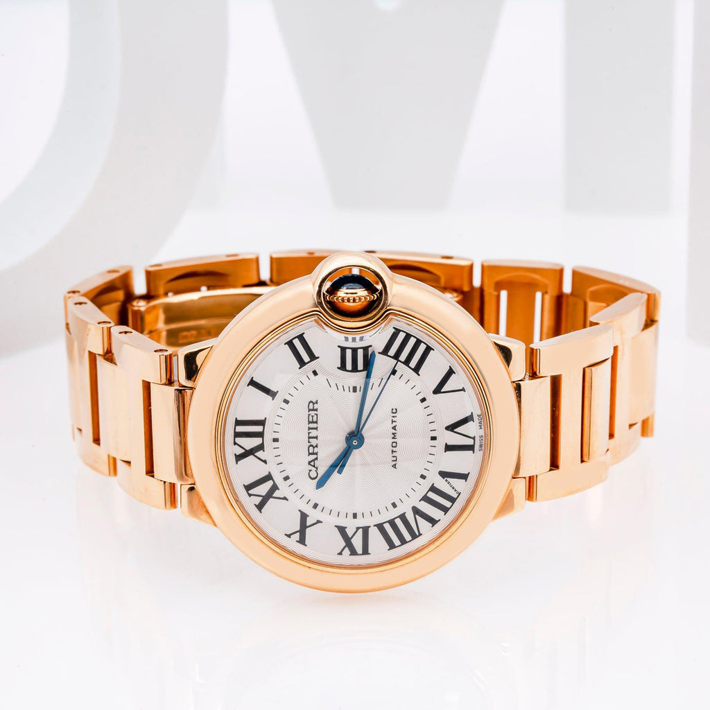 Pre-Owned Cartier Ballon Bleu W69004Z2 36MM White Dial With Rose Gold Bracelet