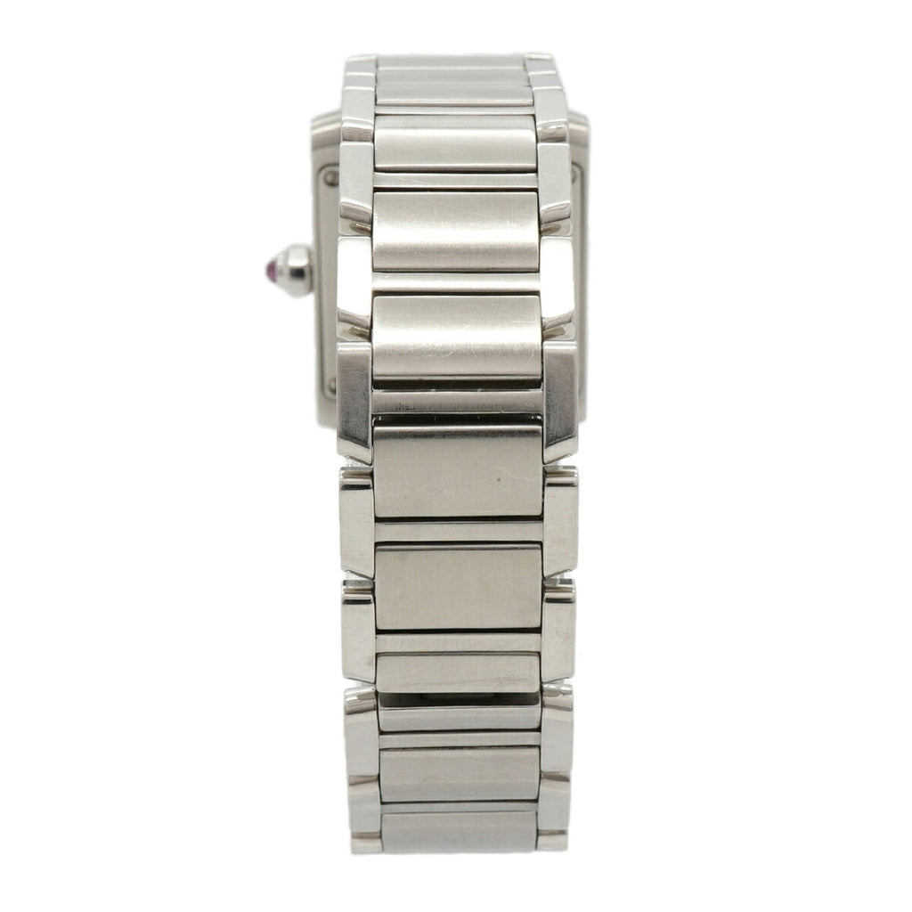 Pre-Owned Cartier Tank Française SM W51028Q3 Pink Dial Women's Watch