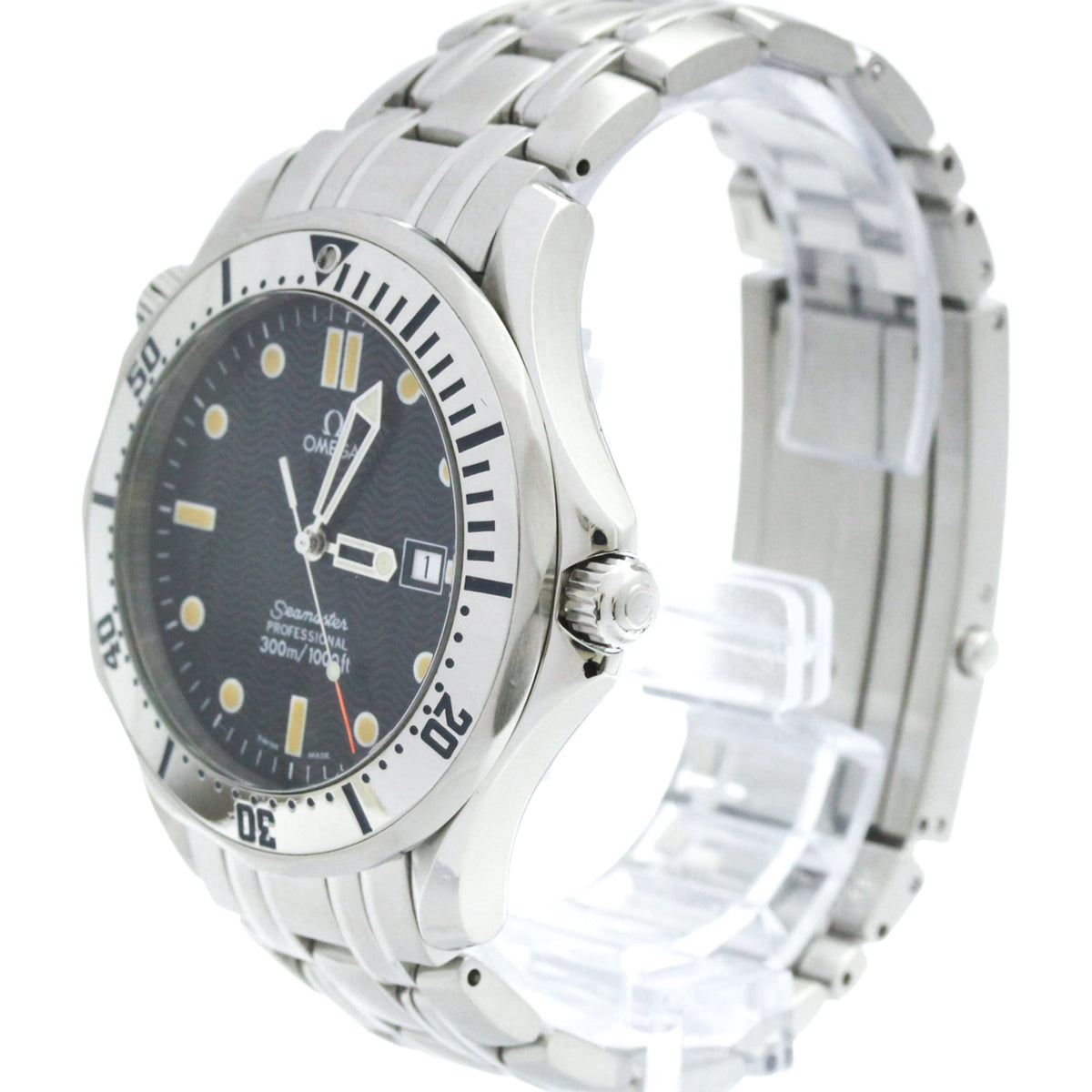Pre-Owned OMEGA Seamaster Professional 300M Quartz Mens Watch 2542.80 Polished