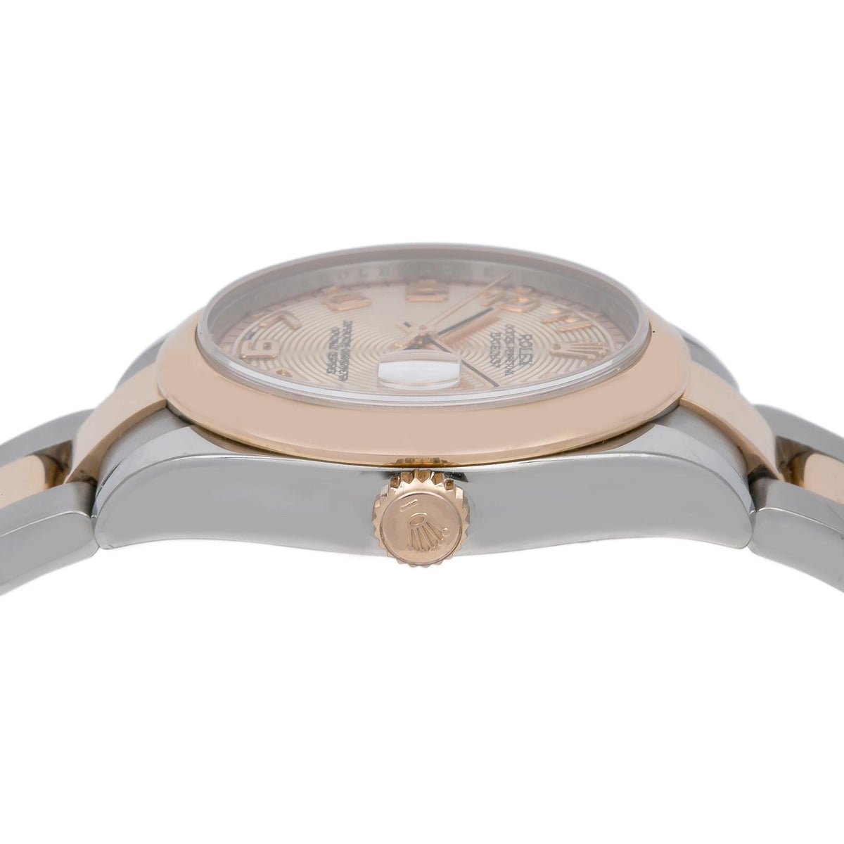Pre-Owned Rolex Datejust 31MM 178241 Pink Concentric Arabic Dial Smooth Bezel Two Tone Rose Gold Oyster Bracelet