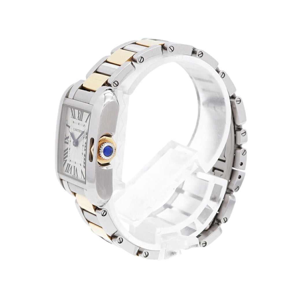 Pre-Owned Cartier Tank Anglaise SM W5310036 Silver Dial Women's Watch