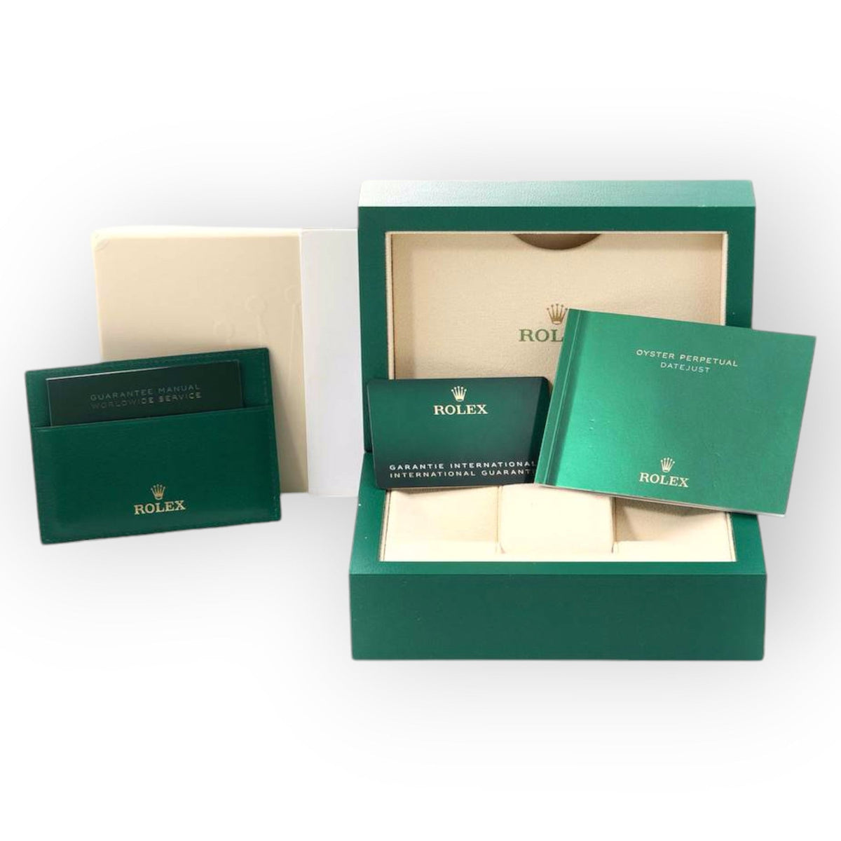 Pre-Owned Rolex Datejust 126334 Unisex 41mm Stainless Steel Green Motif Dial Fluted Bezel Automatic Watch –