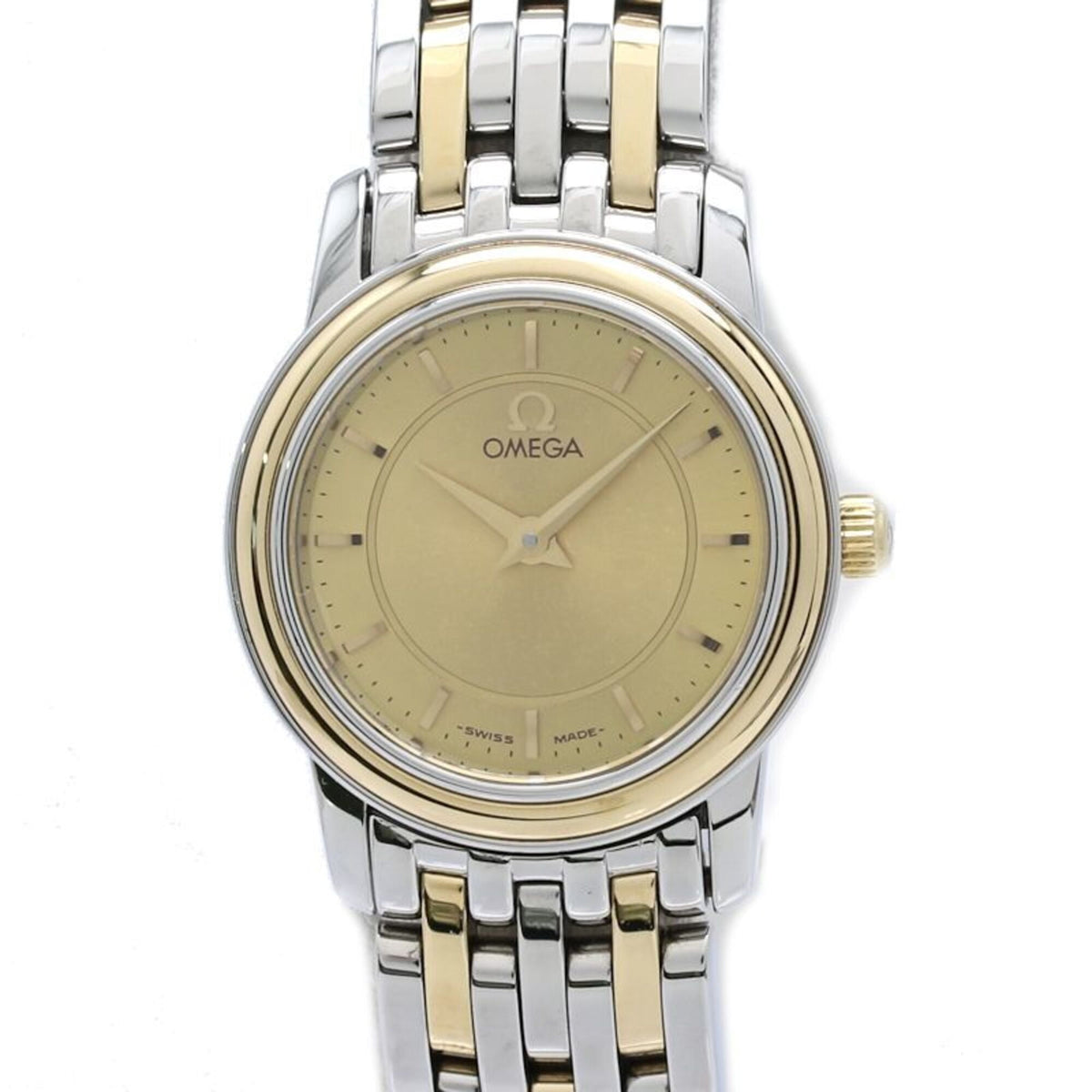 Pre-Owned OMEGA De Ville Prestige 4370.11.00 Women's Watch, Stainless Steel x 18K Yellow Gold,...