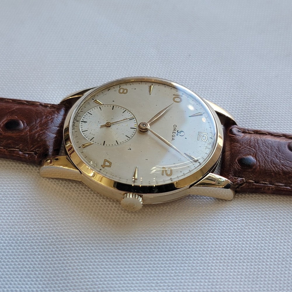 Pre-Owned Omega Ref 2497-2 80 Micron Gold Capped Mens 1940s 35mm Vintage Manual Wind RA702