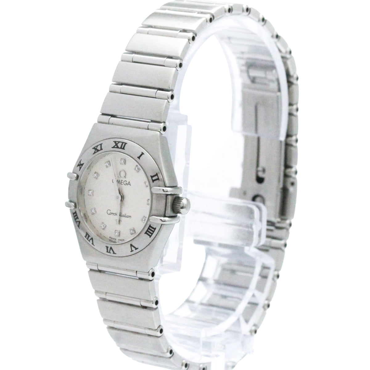 Pre-Owned OMEGA Constellation Diamond Steel Quartz Ladies Watch 1562.36