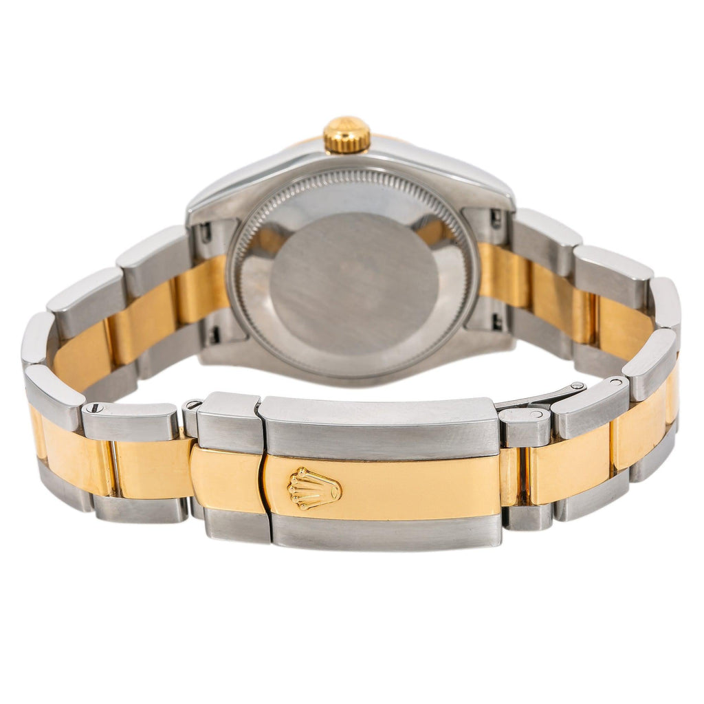 Pre-Owned Rolex Datejust 31MM 178243 Champagne Roman Dial Fluted Bezel Two Tone Yellow Gold Oyster Bracelet