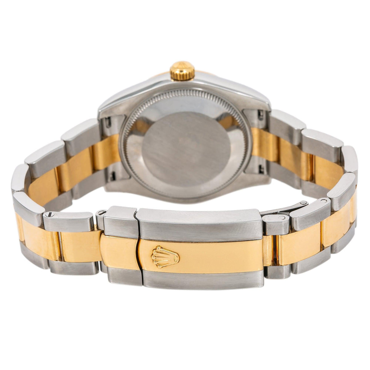 Pre-Owned Rolex Datejust 31MM 178243 Champagne Roman Dial Fluted Bezel Two Tone Yellow Gold Oyster Bracelet