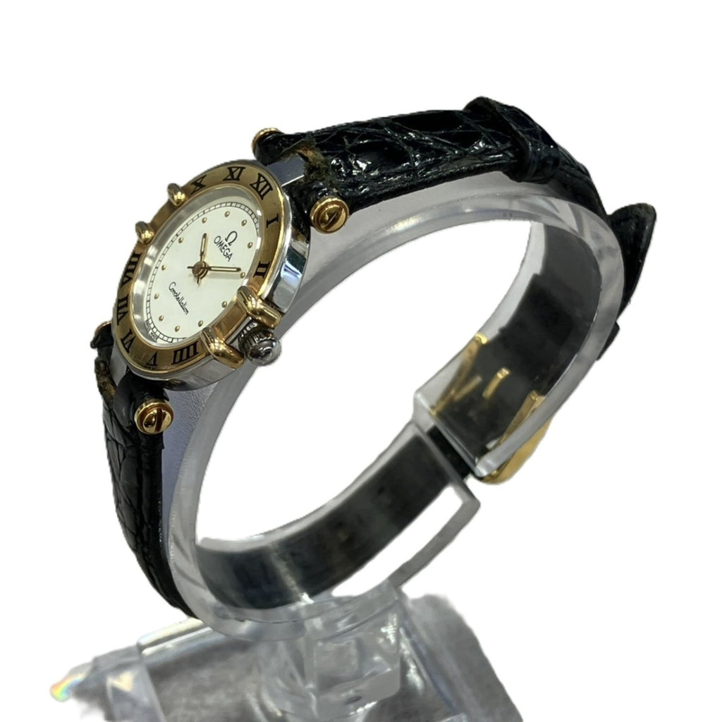 Pre-Owned Omega Constellation Mini watch, total weight 15g, stainless steel, genuine leather...