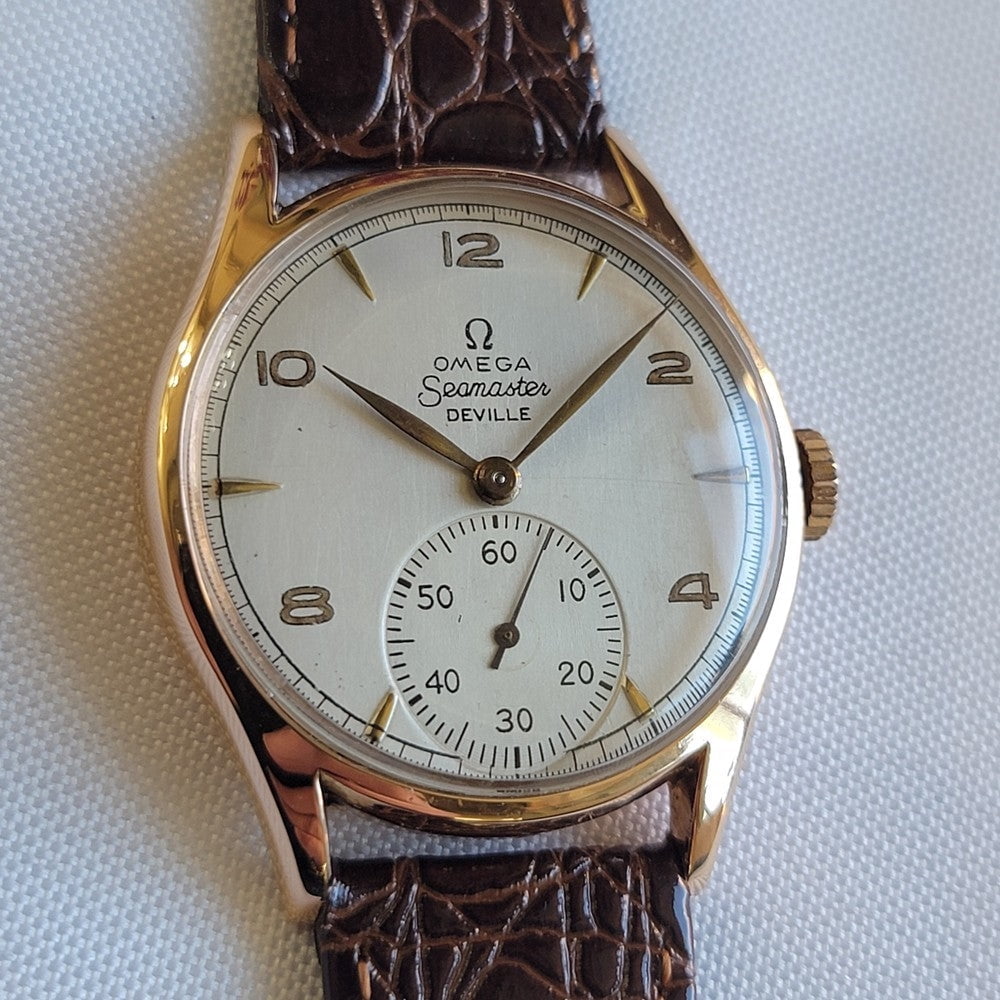 Pre-Owned Omega Seamaster 2508 DeVille 18k Rose Gold 1940s 36mm Mens Manual Wind RA711