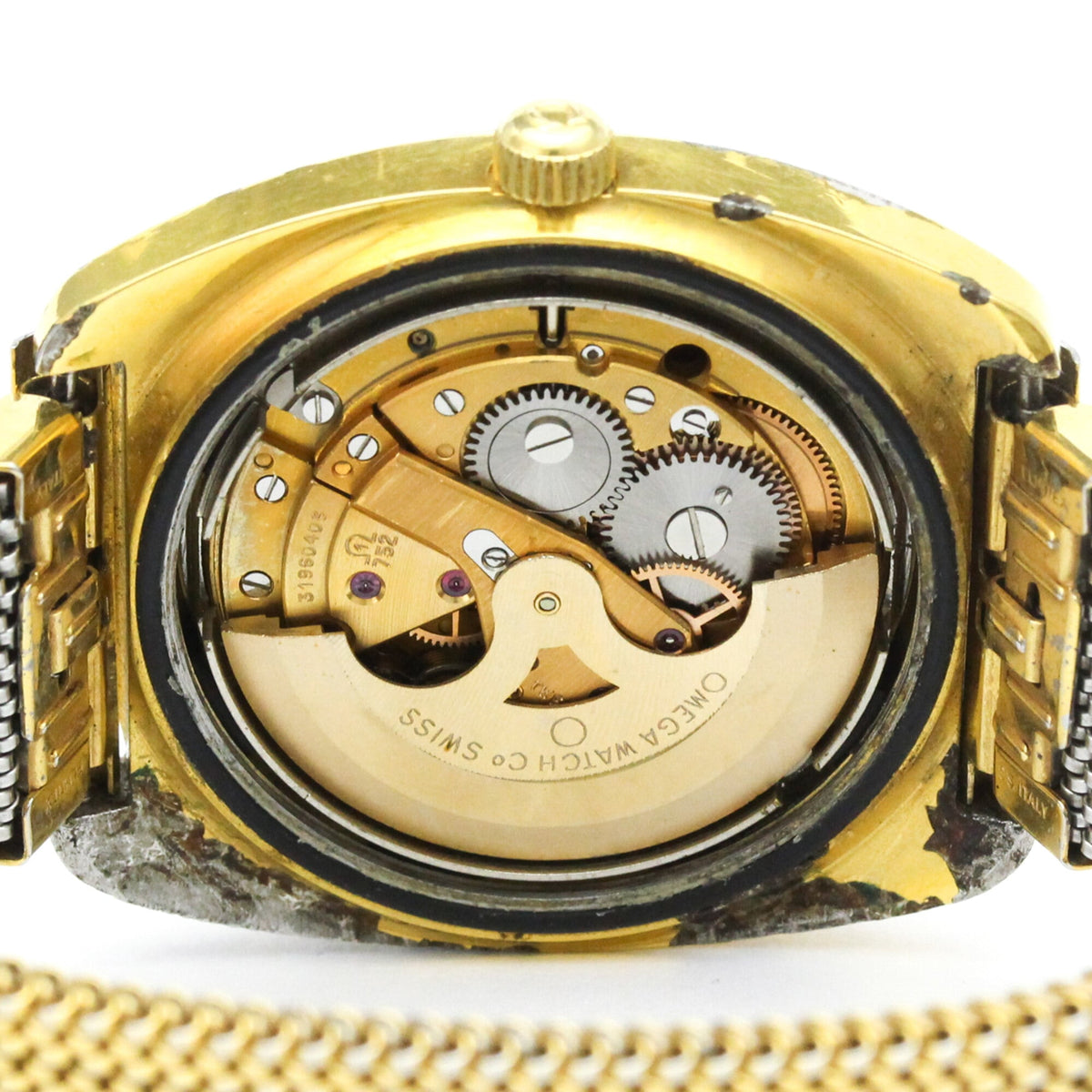 Pre-Owned OMEGA Seamaster Day Date Cal 752 Gold Plated Automatic Watch 166.064 Vintage