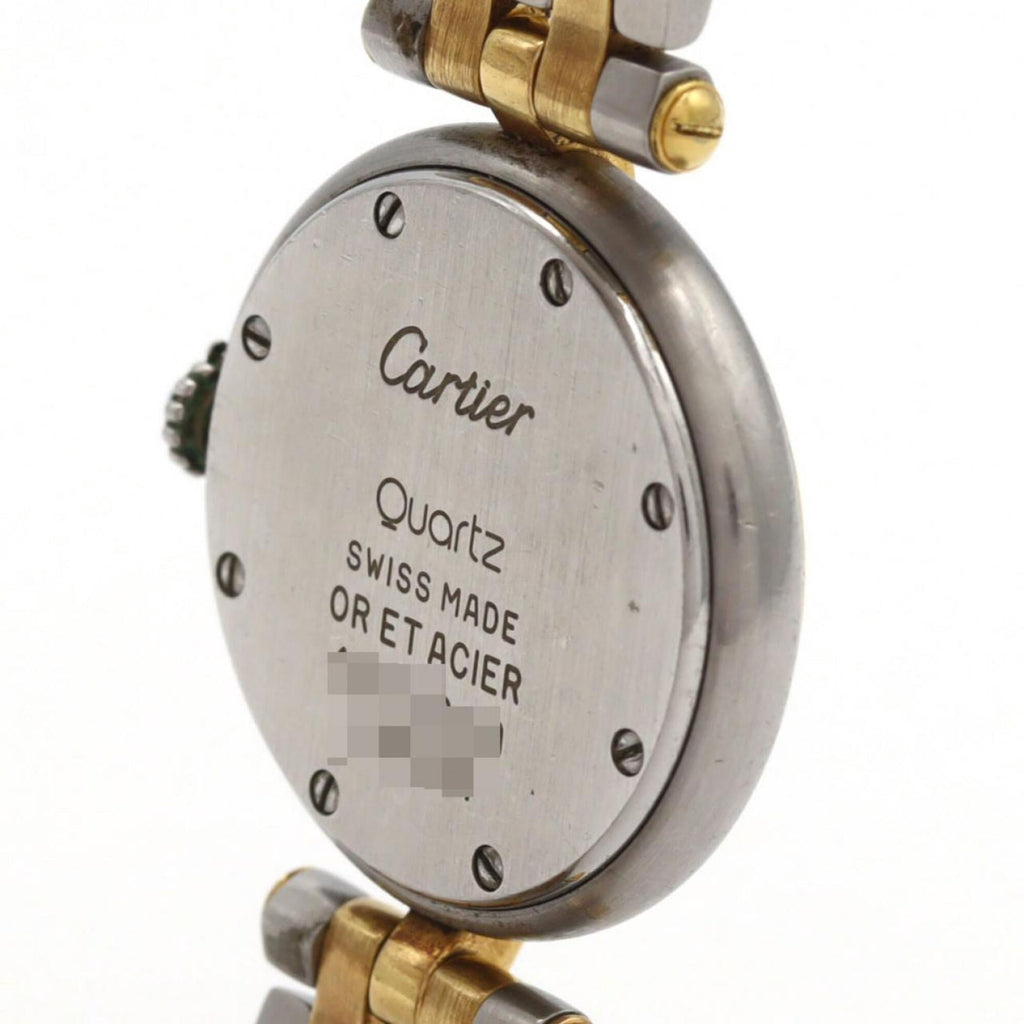 Pre-Owned Cartier Panthère Vendôme SM 2-Row Stainless Steel x Yellow Gold Quartz Watch