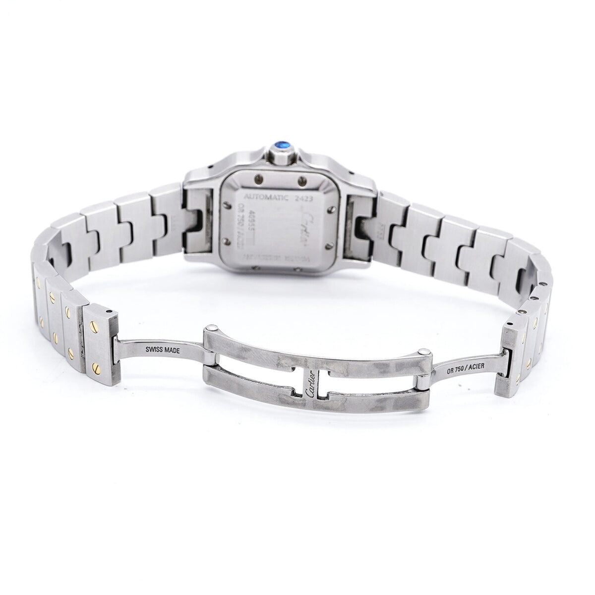 Pre-Owned Cartier Santos Galbee SM W20057C4 Silver Dial Women's Watch