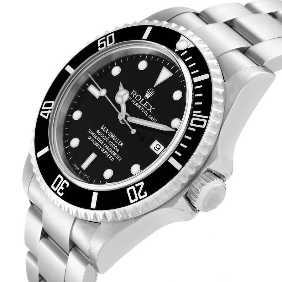 Pre-Owned Rolex Seadweller 16600 Black Dial Steel Mens Watch