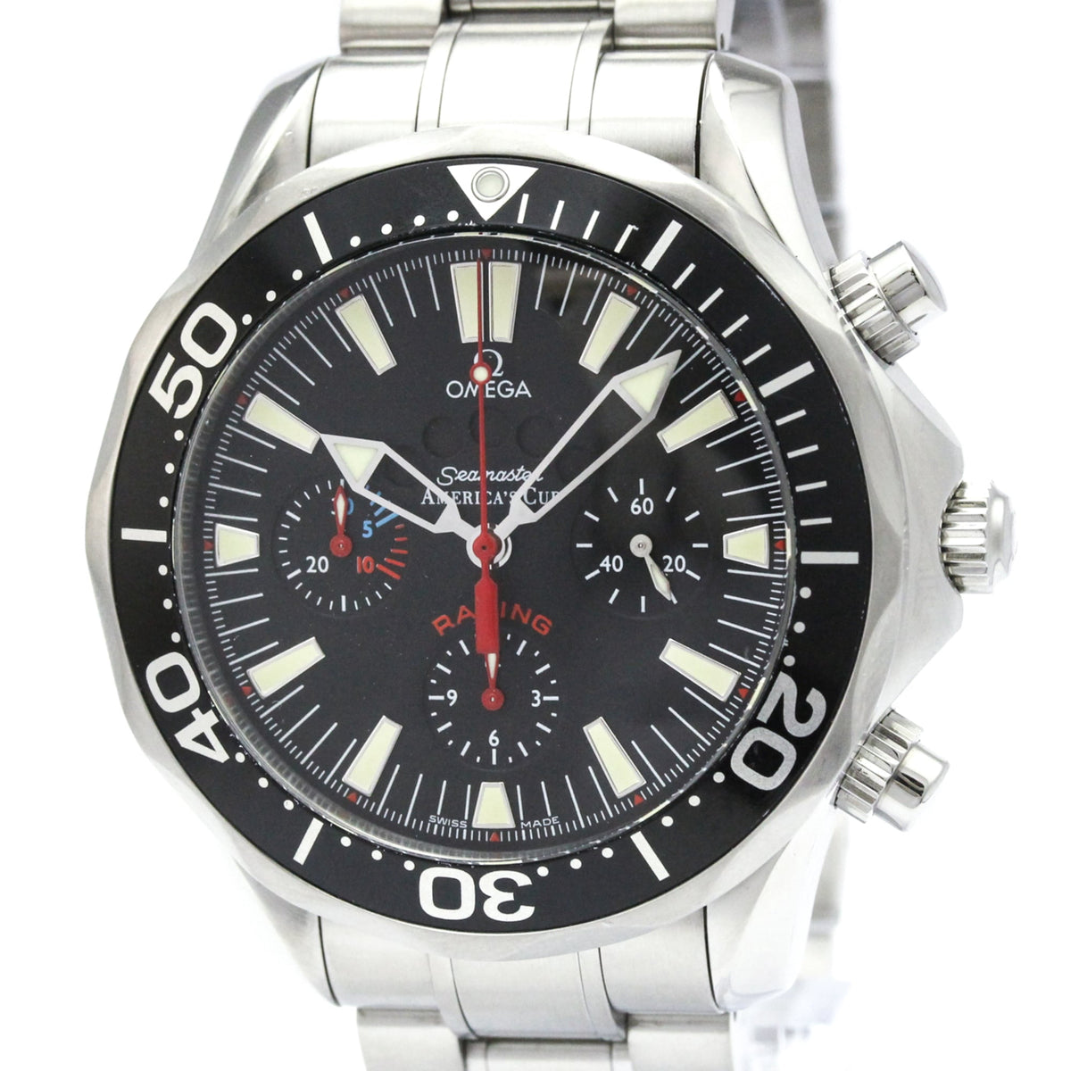 Pre-Owned OMEGA Seamaster Americas Cup Racing Chronograph Watch 2569.50 Polished