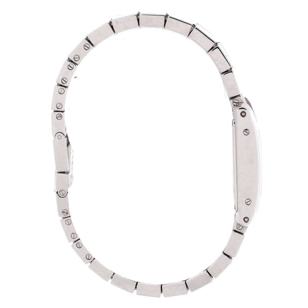 Pre-Owned Tank Allongee Laniere Quartz Watch White Gold 14 By Rebag
