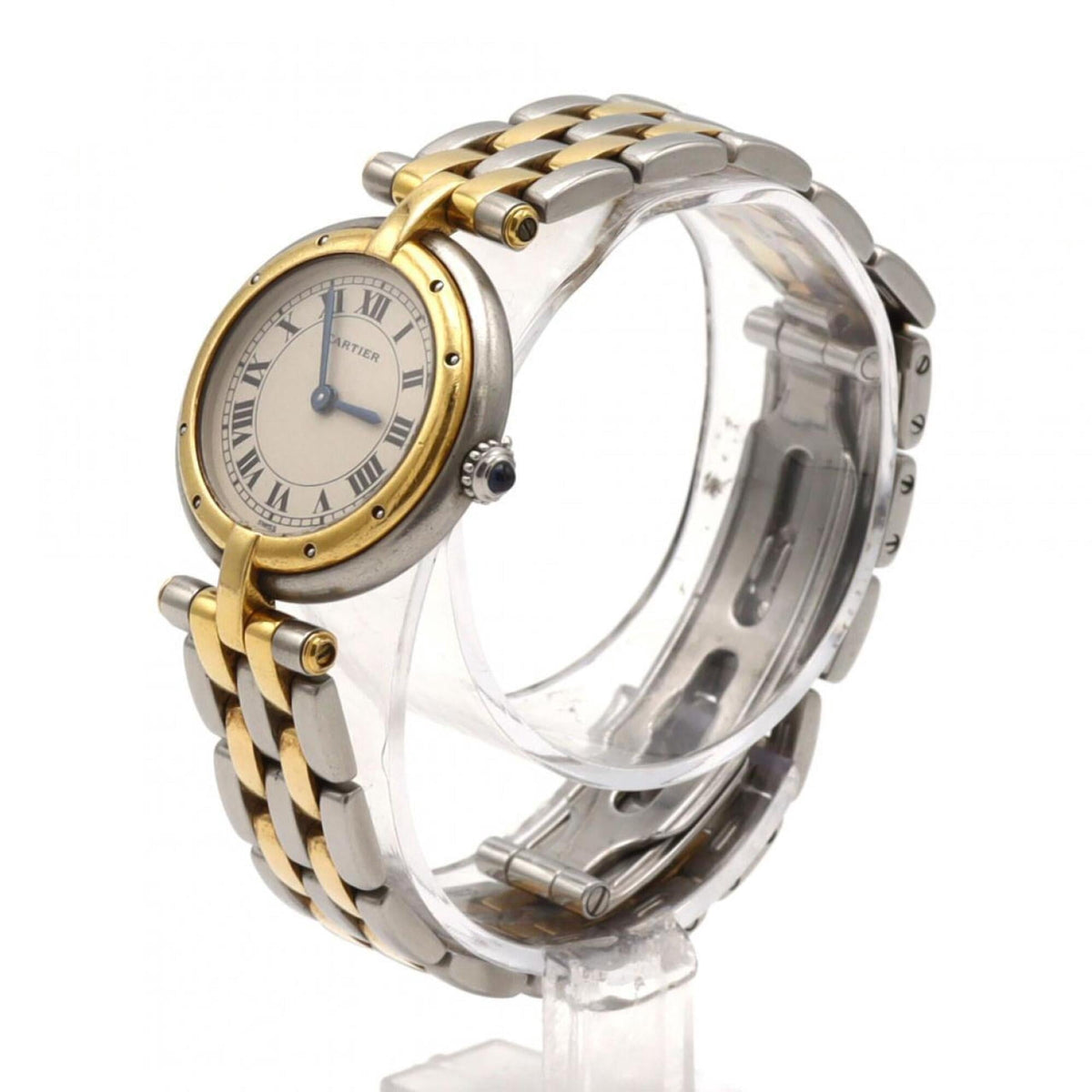 Pre-Owned Cartier Panthère Vendôme SM 2-Row Stainless Steel x Yellow Gold Quartz Watch