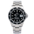 Pre-Owned Rolex Submariner Date 40MM 16610 Black Dial Black Bezel Stainless Steel Oyster Bracelet