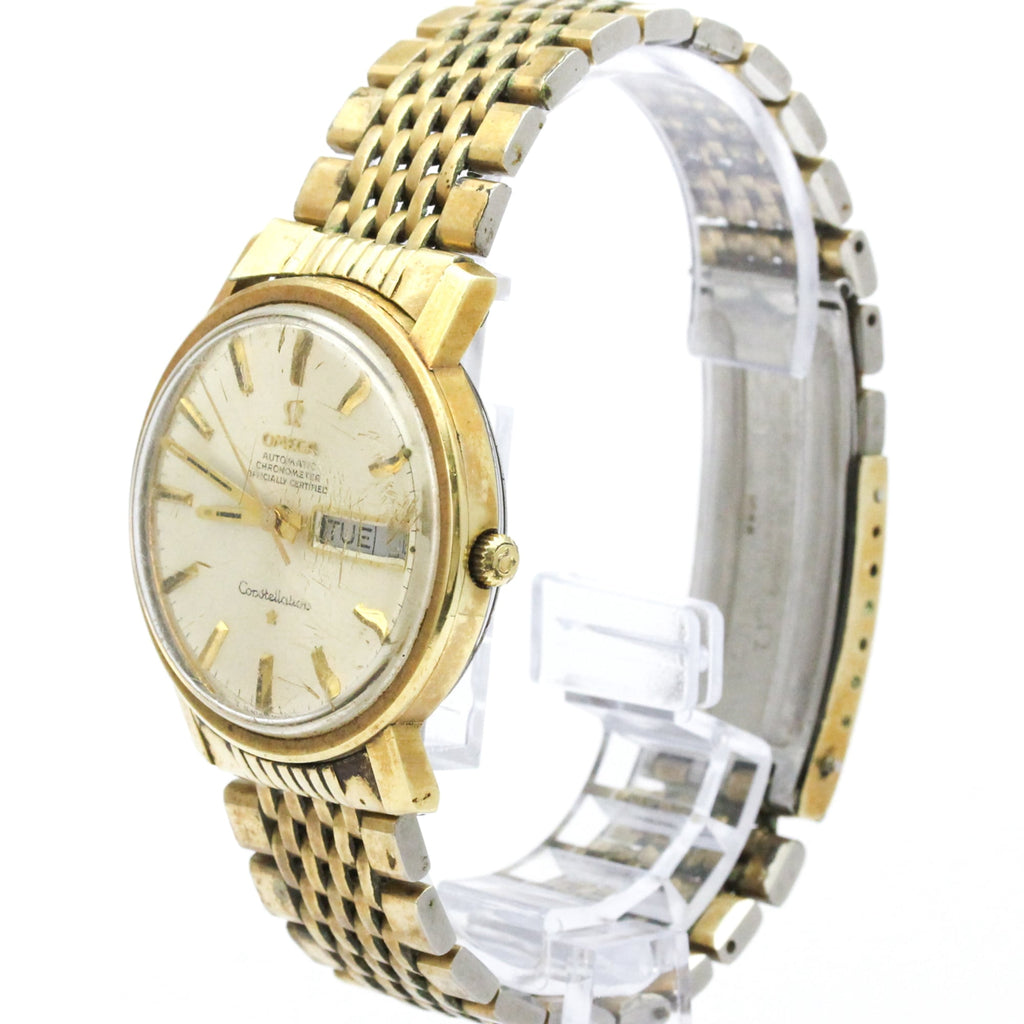Pre-Owned OMEGA Constellation Day Date Cal 751 Gold Plated Automatic Mens Watch 168.016 Vintage