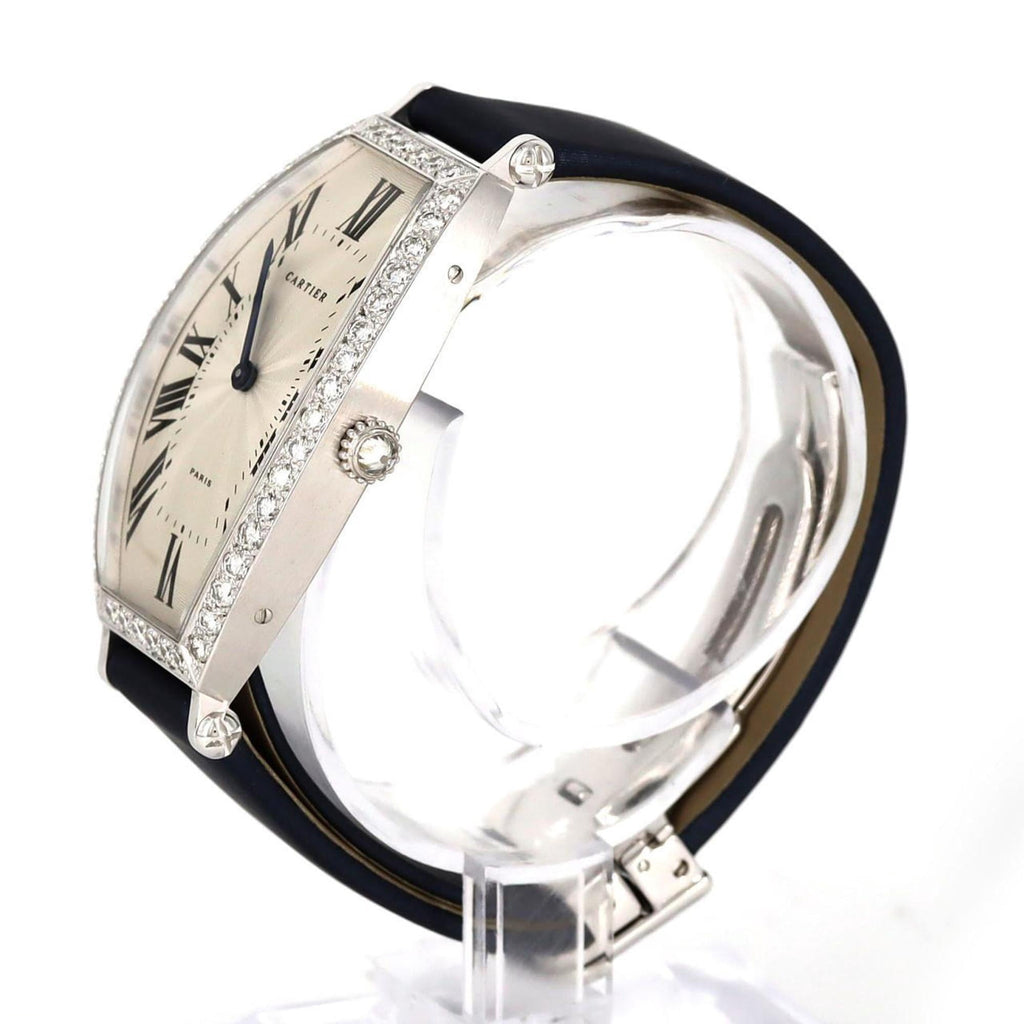 Pre-Owned Cartier Tonneau LM WG D WA502451 Watch, Manual Winding