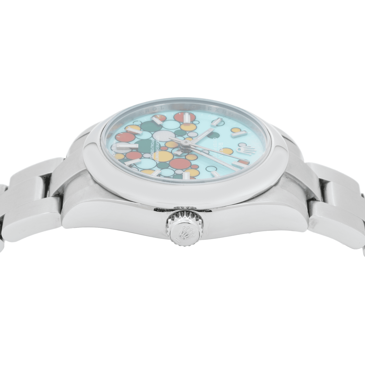 Pre-Owned Rolex Stainless Steel Oyster 177200 Perpetual 31mm with "Custom Celebration Dial" with Oyster Bracelet