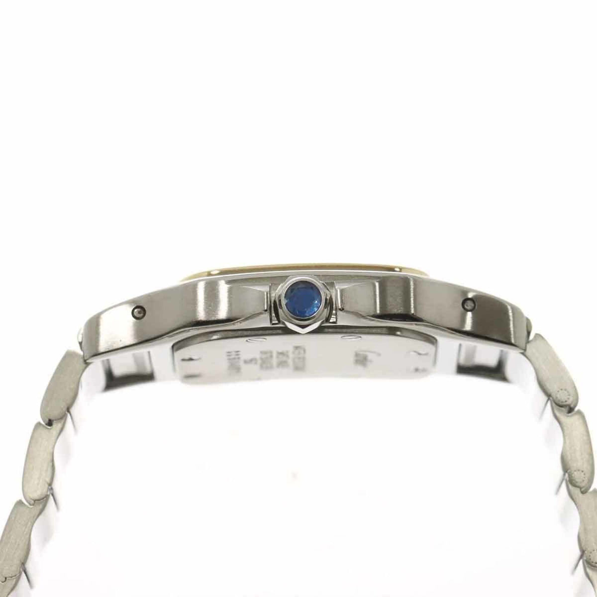Pre-Owned Cartier Santos Galbee SM W20012C4 Two-Tone Ladies' Watch, Ivory & 18K Yellow Gold,...