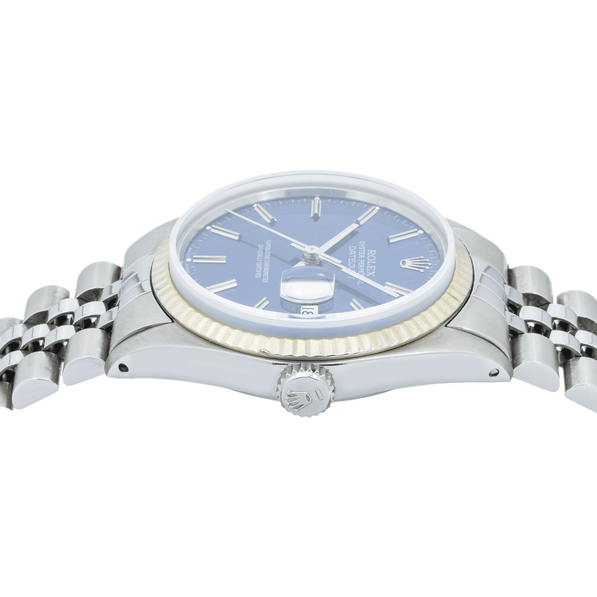 Pre-Owned Rolex Stainless Steel and White Gold Datejust (16014) Jubilee bracelet