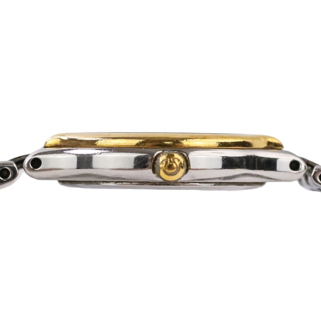 Pre-Owned OMEGA De Ville Symbol Quartz Watch, White Dial, Silver/Gold Color, Women's