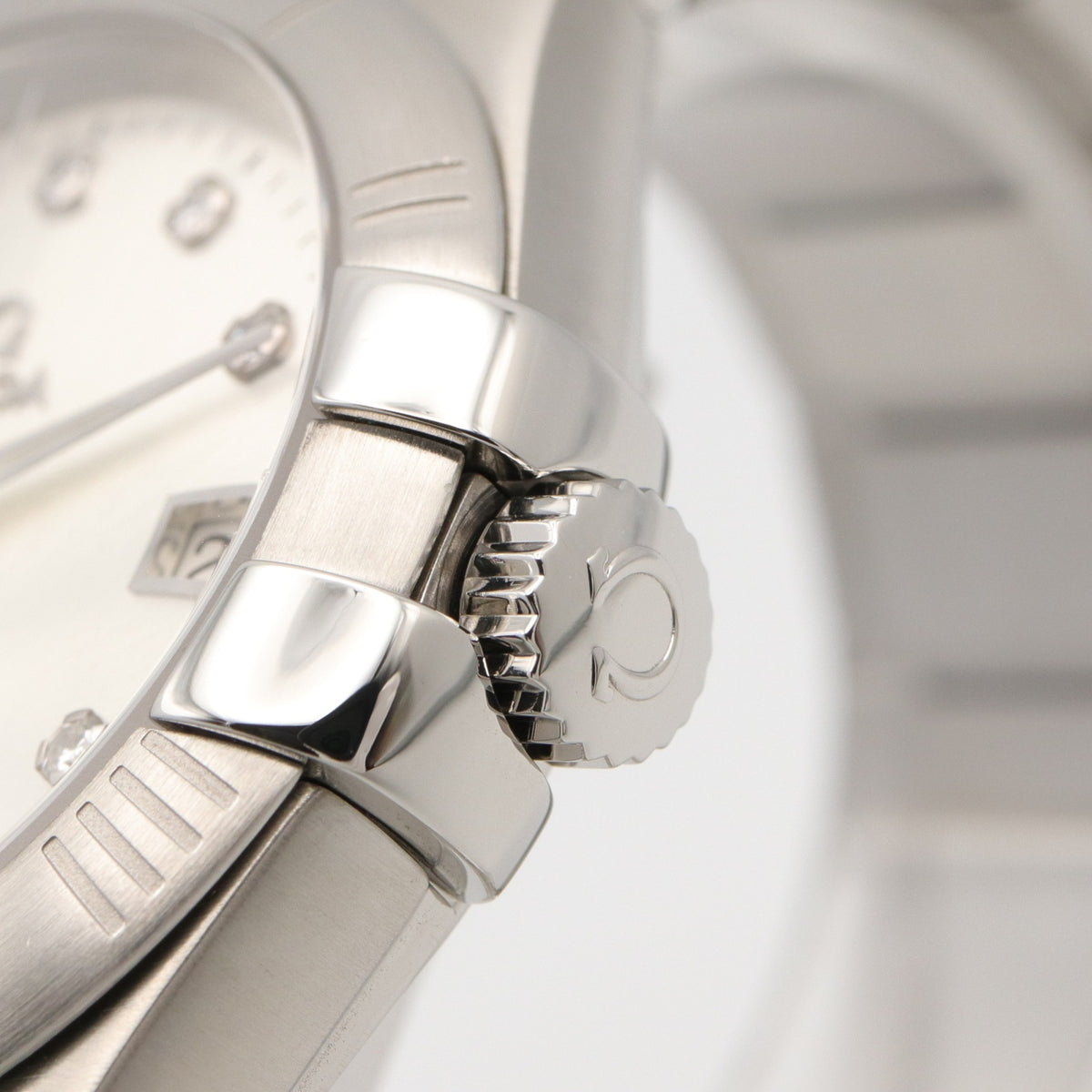 Pre-Owned Omega Constellation Co-Axial 11-Diamond Watch, Stainless Steel, Silver Tone, Men's,...