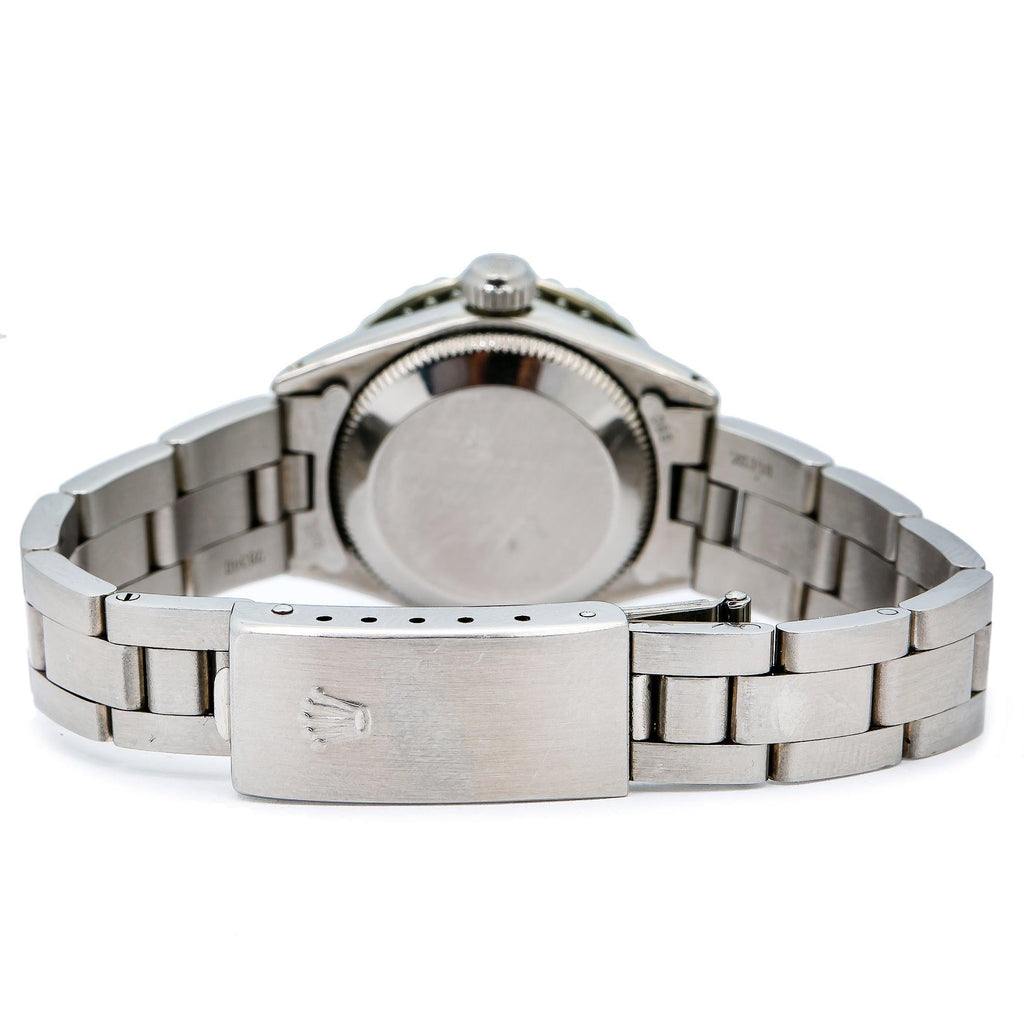 Pre-Owned Rolex Datejust 26MM 6916 Purple Diamond Dial Diamond Bezel Stainless Steel Oyster Bracelet