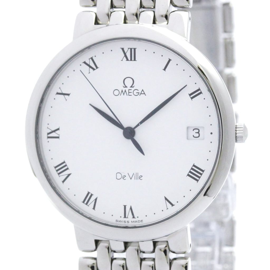 Pre-Owned OMEGA De Ville Quartz Stainless Steel Mens Watch 7520.23 Polished