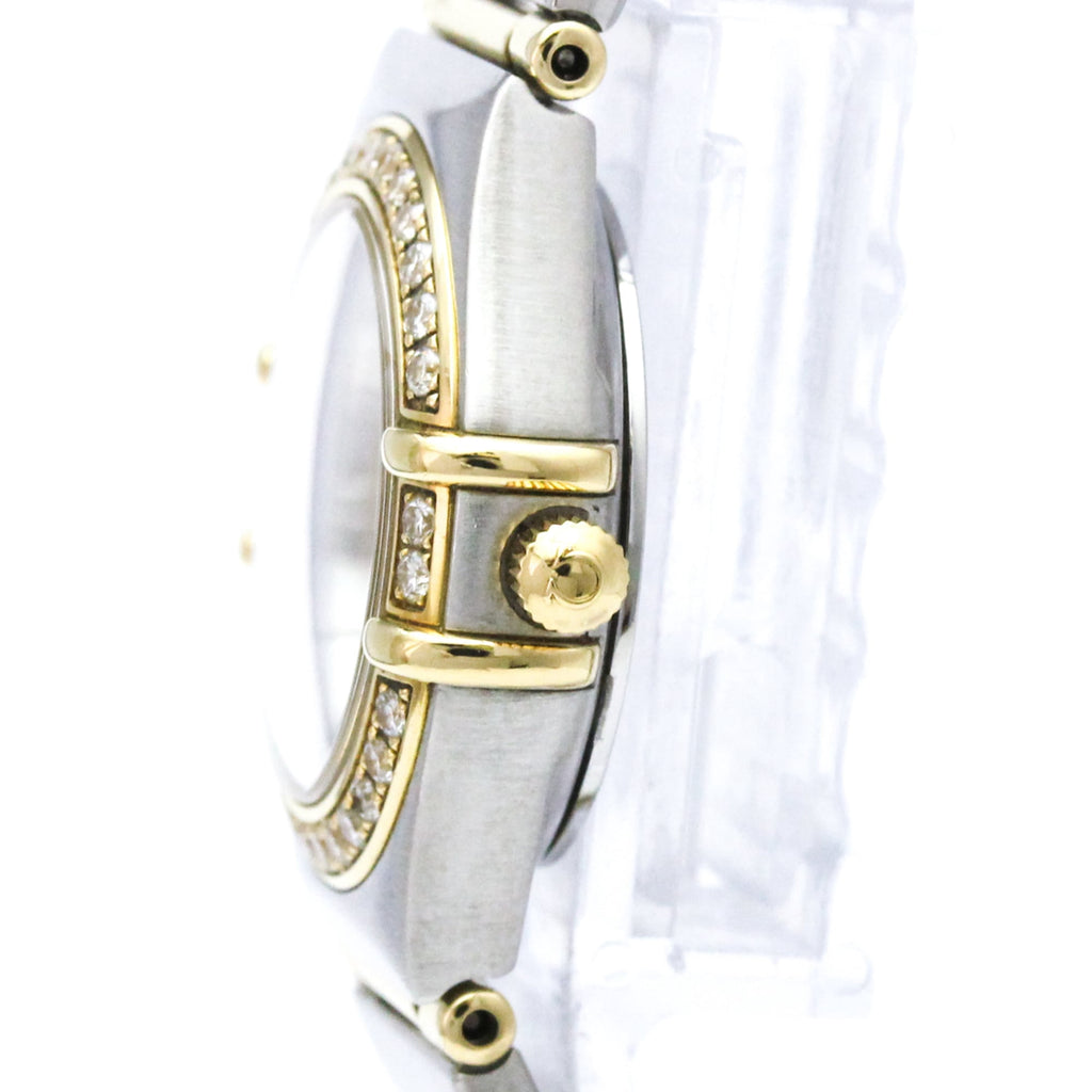 Pre-Owned OMEGA Constellation Diamond 18K Gold Steel Watch 1267.10 Polished