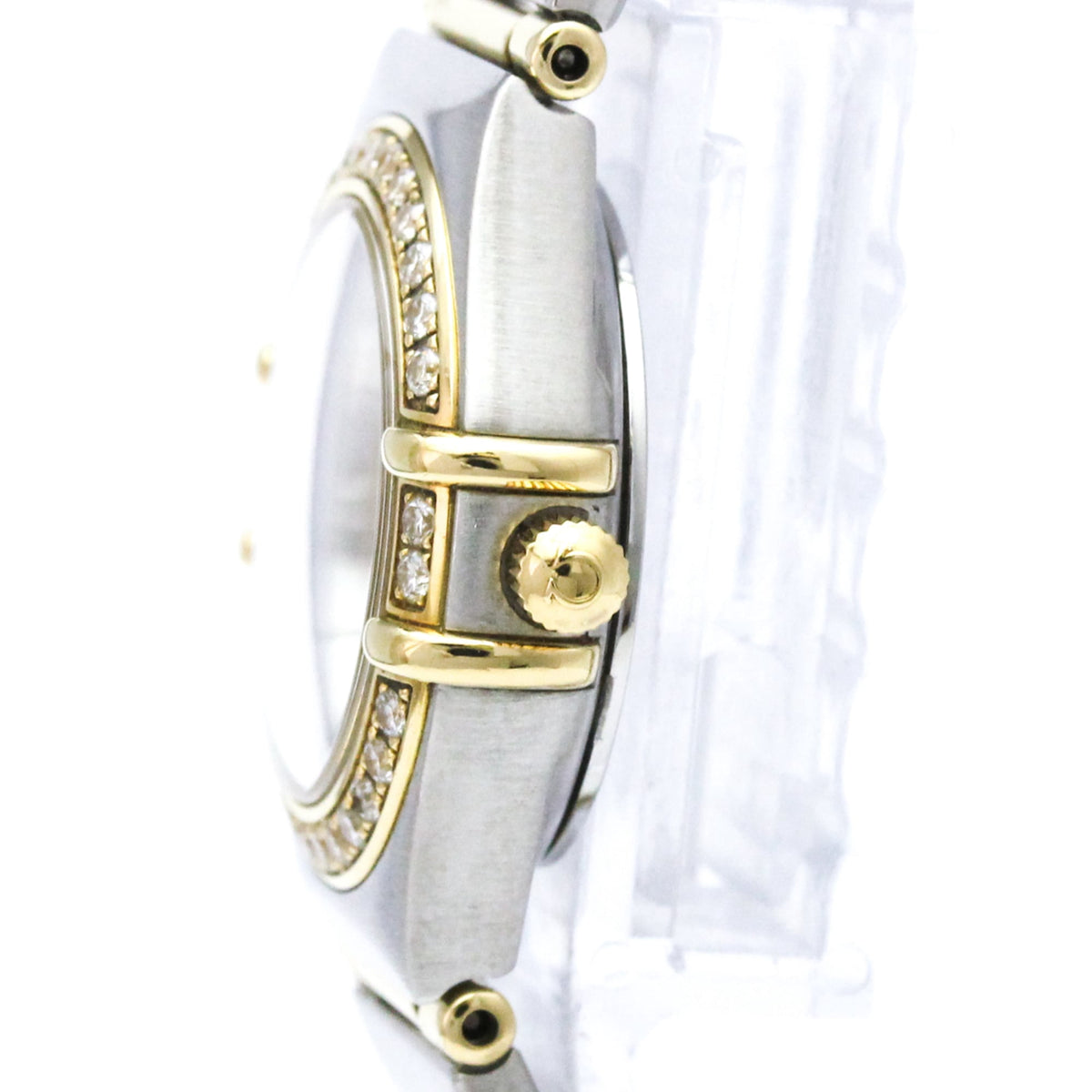 Pre-Owned OMEGA Constellation Diamond 18K Gold Steel Watch 1267.10 Polished