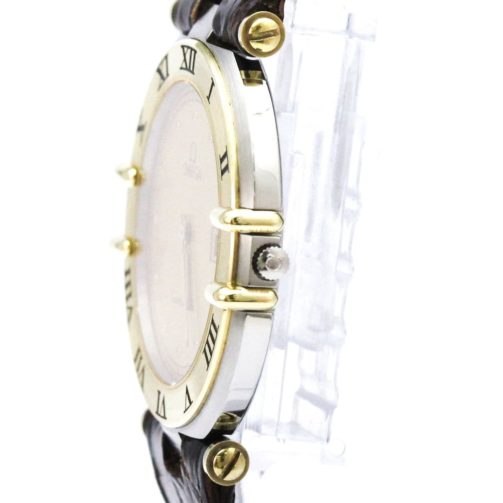 Pre-Owned OMEGA Constellation Date 18K Gold Steel Mens Watch 196.0360 Polished