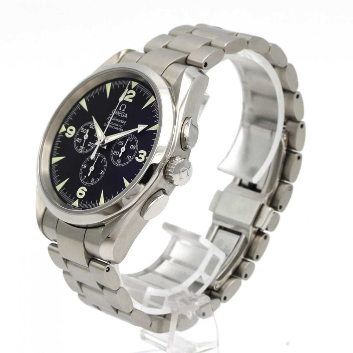 Pre-Owned Omega Railmaster Chronograph 2512.52 Stainless Steel Automatic Watch