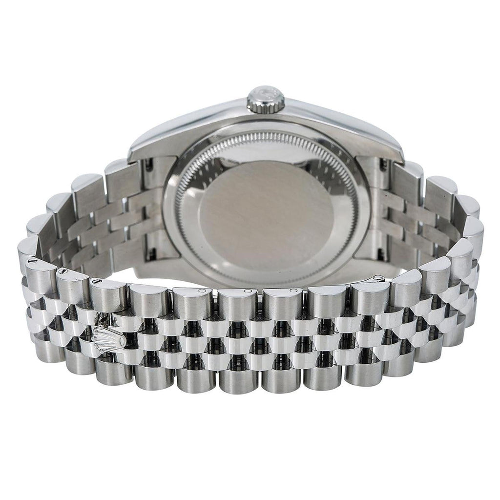 Pre-Owned Rolex Datejust 36MM 116234 White Mother of Pearl Diamond Dial Fluted Bezel Stainless Steel Jubilee Bracelet