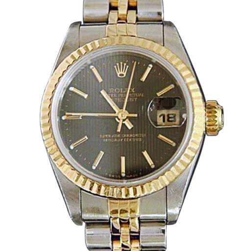 Pre-Owned Ladies Rolex Two-Tone 18K/SS Datejust Black 69173