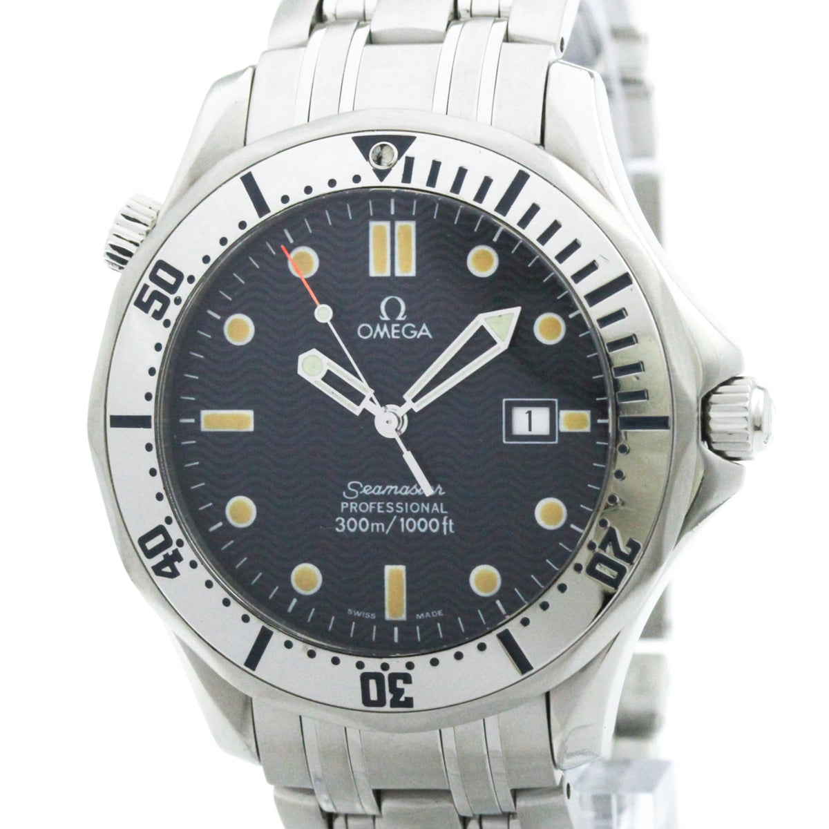Pre-Owned OMEGA Seamaster Professional 300M Quartz Mens Watch 2542.80 Polished