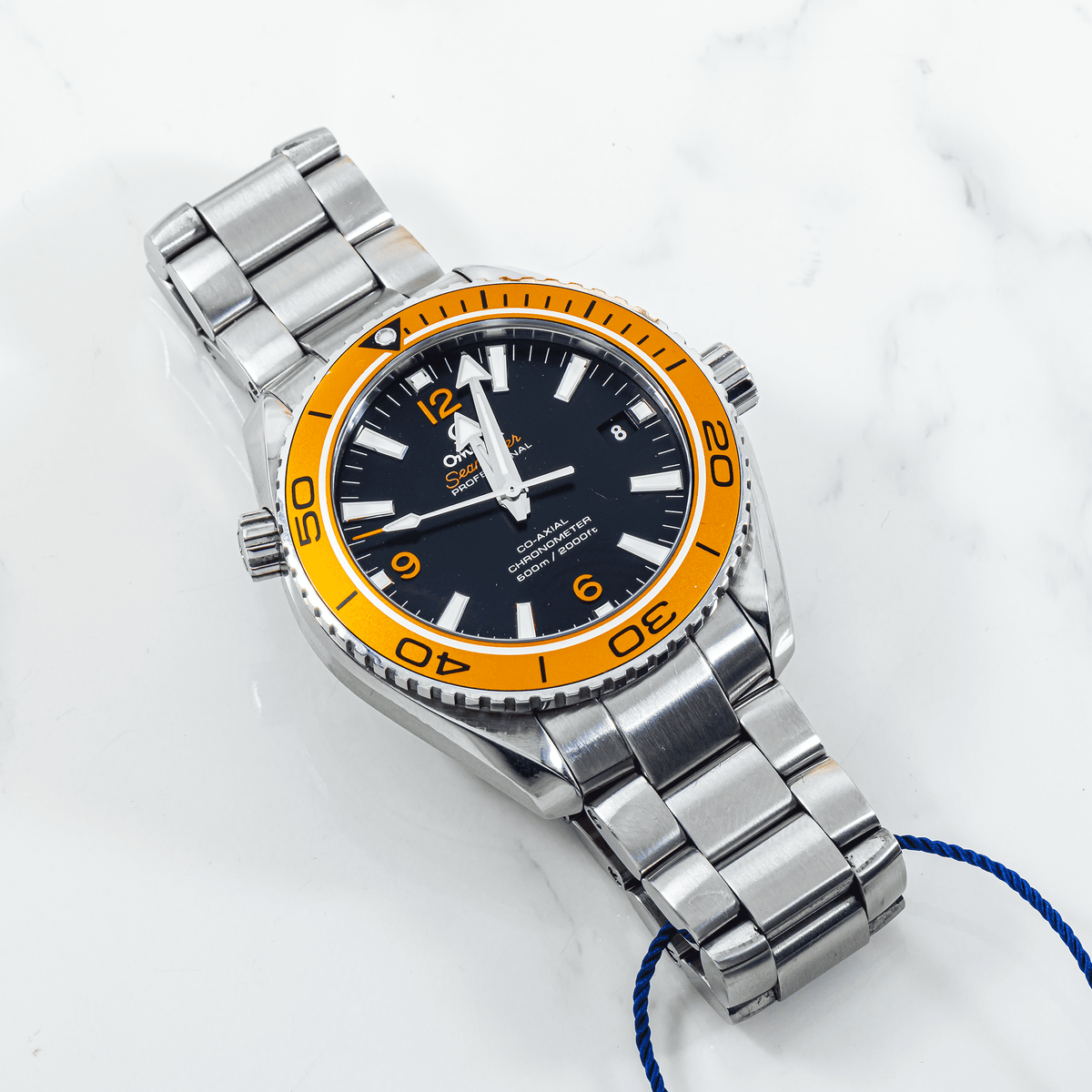Pre-Owned Omega Seamaster Planet Ocean 600M 42mm Black Dial Stainless Steel Bracelet Watch